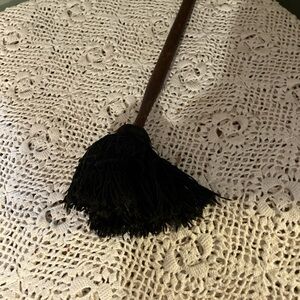 Vintage Wood Handle Yarn Duster - 16 in